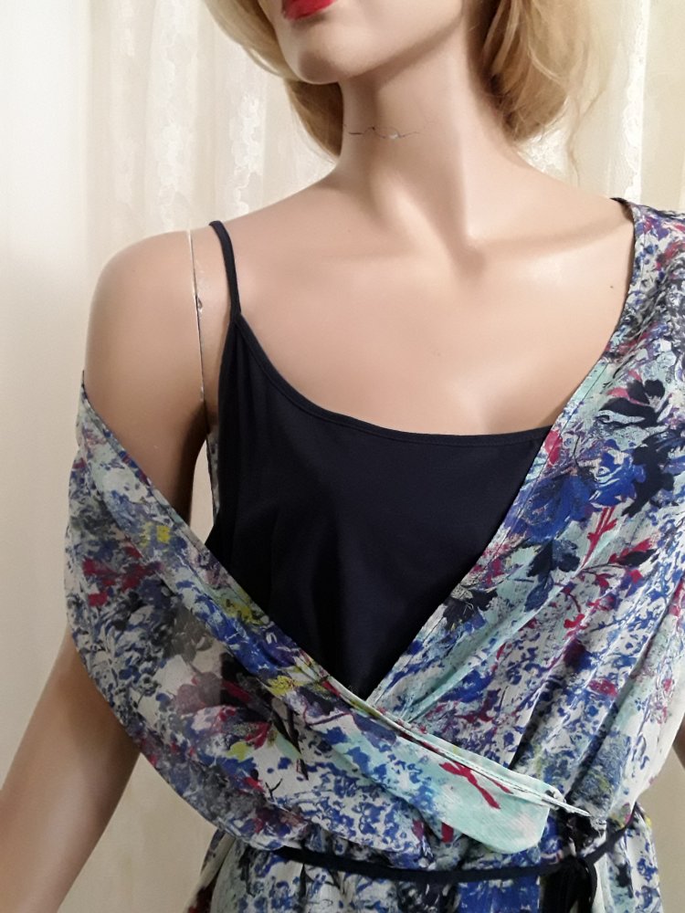 Luftiges Tunika-Kleid/ Kleid doppellagig 46/48