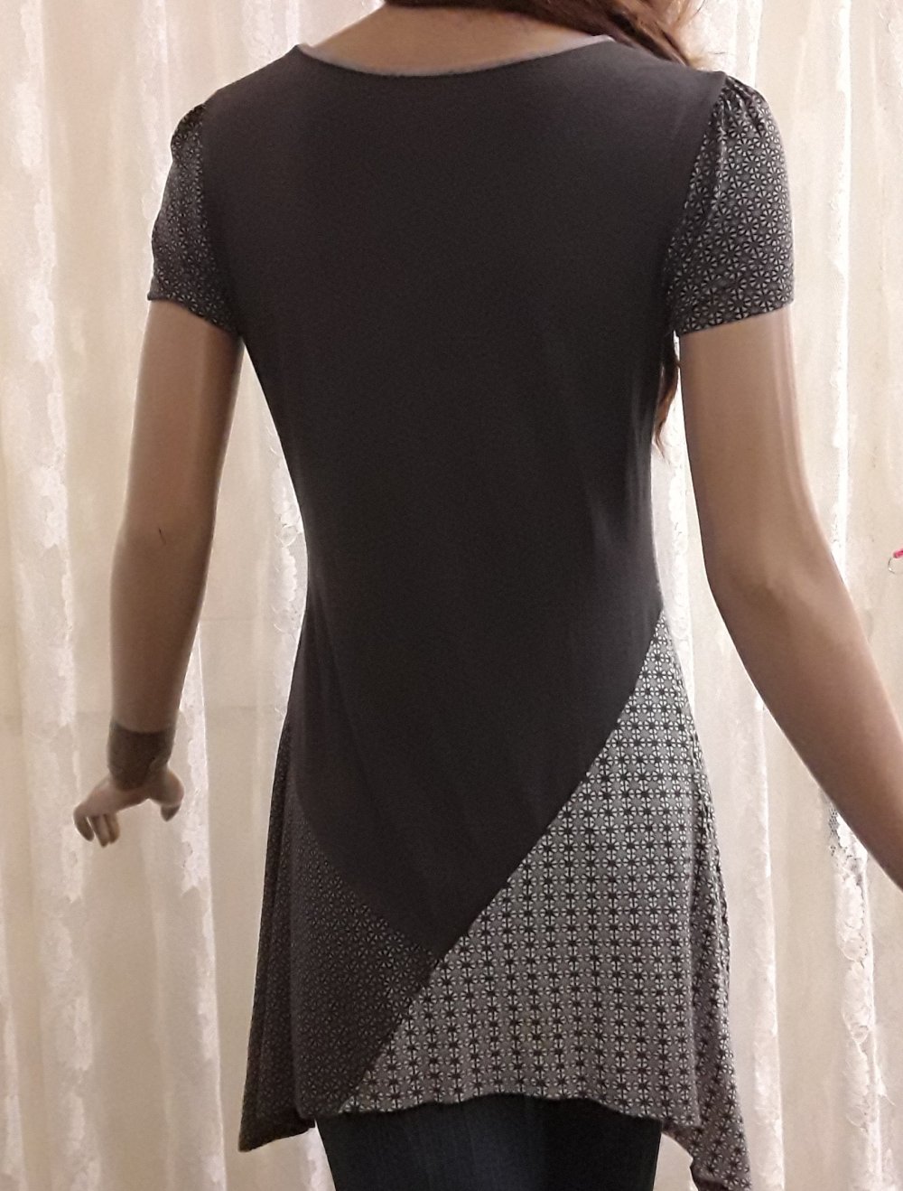 Zipfel-Tunika/Shirt im Mustermix