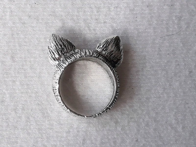 Ring Silber Ohren Tierohren Katzenohren Süß Animal 