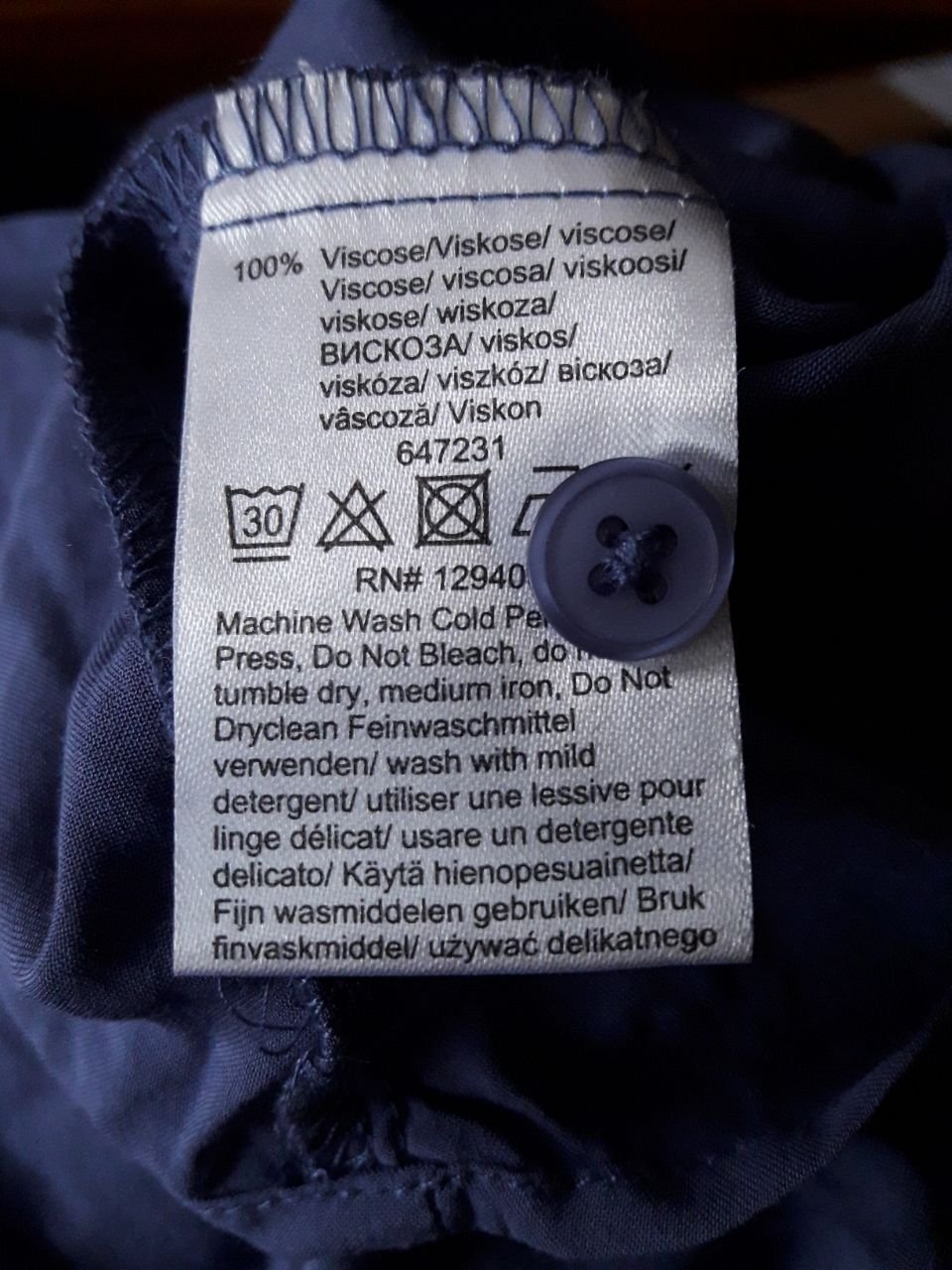 Bluse in lilablau blaulila lila 100% Viskose Bodyflirt