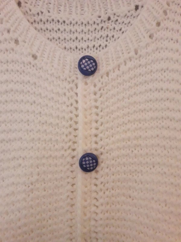 Pullunder Kurzarmpullover DIY Handgestrickt Weiß 