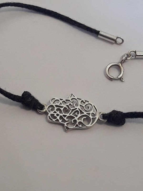 Armband Hamsa Hand Silber Anhänger Schmuck Muster Gemustert Filigran Orientalisch Fatima 