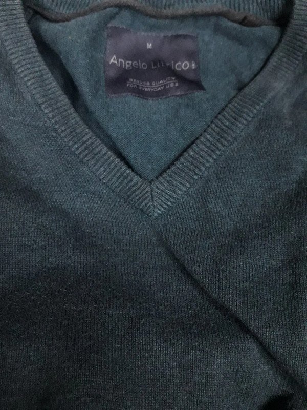Pullover Dunkelblau Ausschnitt Baumwolle 100% Blau M 
