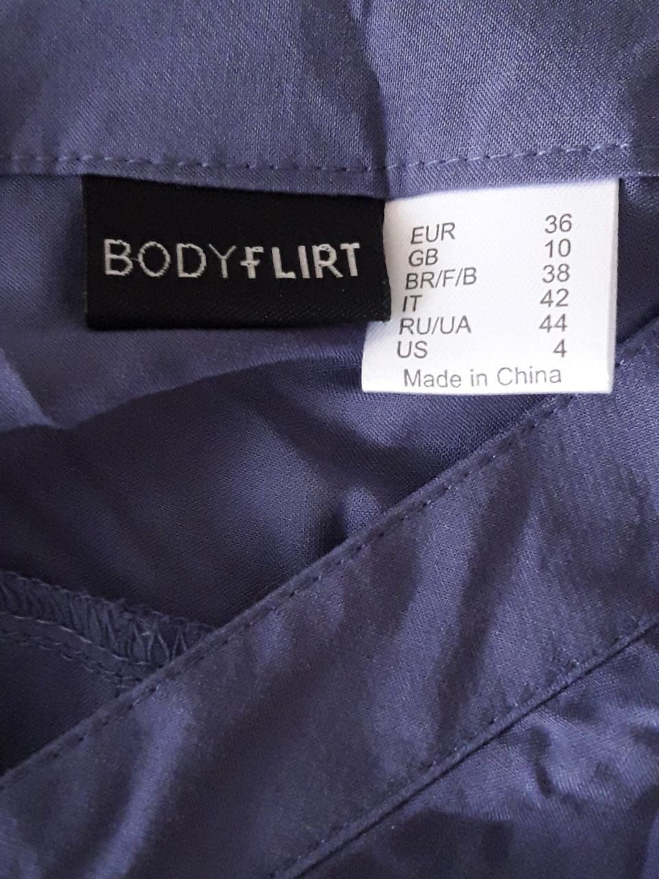 Bluse in lilablau blaulila lila 100% Viskose Bodyflirt