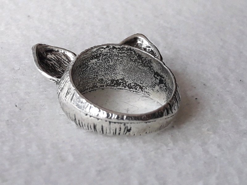 Ring Silber Ohren Tierohren Katzenohren Süß Animal 
