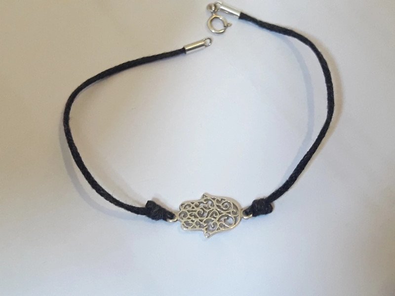 Armband Hamsa Hand Silber Anhänger Schmuck Muster Gemustert Filigran Orientalisch Fatima 