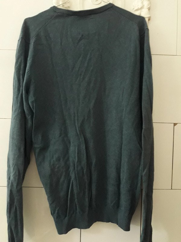 Pullover Dunkelblau Ausschnitt Baumwolle 100% Blau M 
