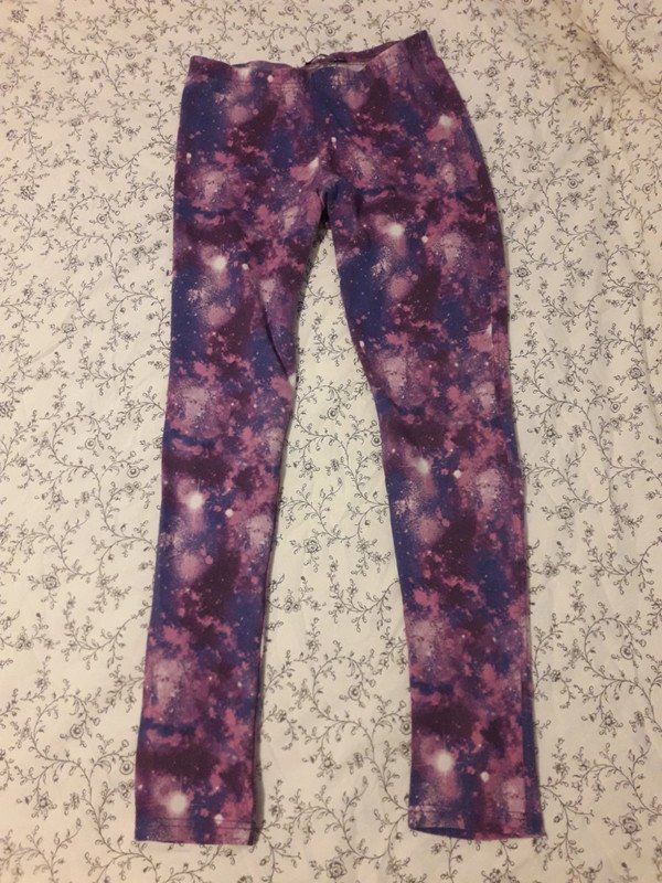 Leggings Print Galaxy Muster Lila Bunt Gemustert Galaxyprint Printleggings Musterleggings