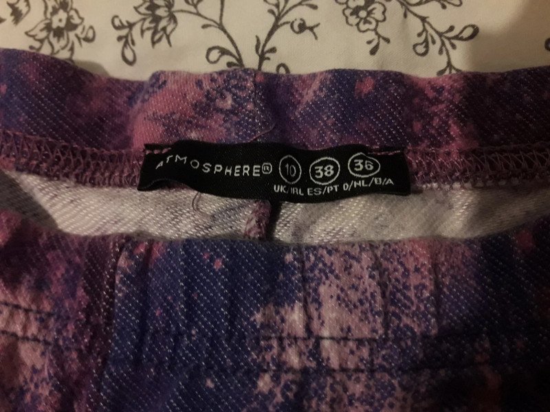 Leggings Print Galaxy Muster Lila Bunt Gemustert Galaxyprint Printleggings Musterleggings