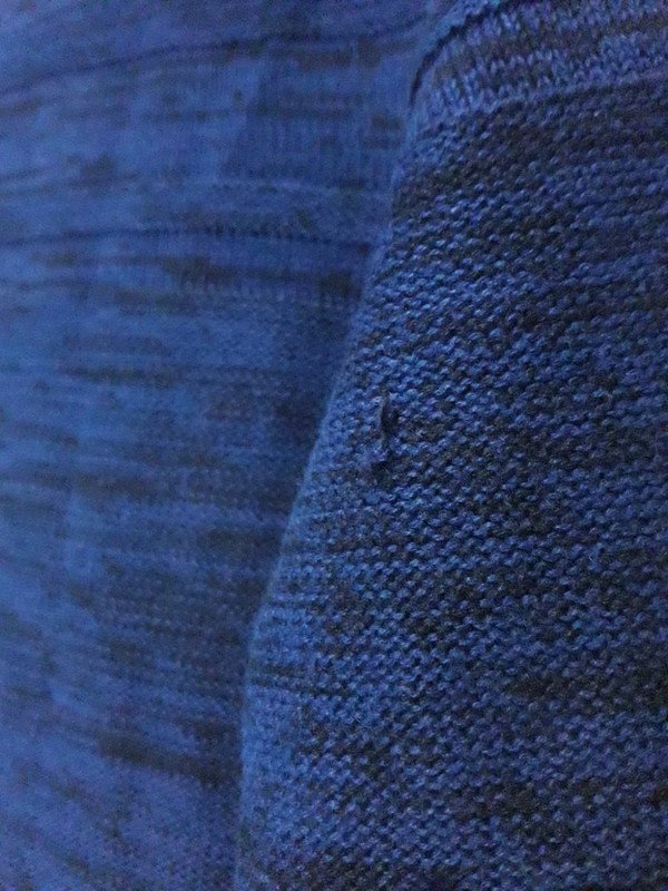 Pullover Blau Schwarz Meliert Strickpullover Dunkelblau 