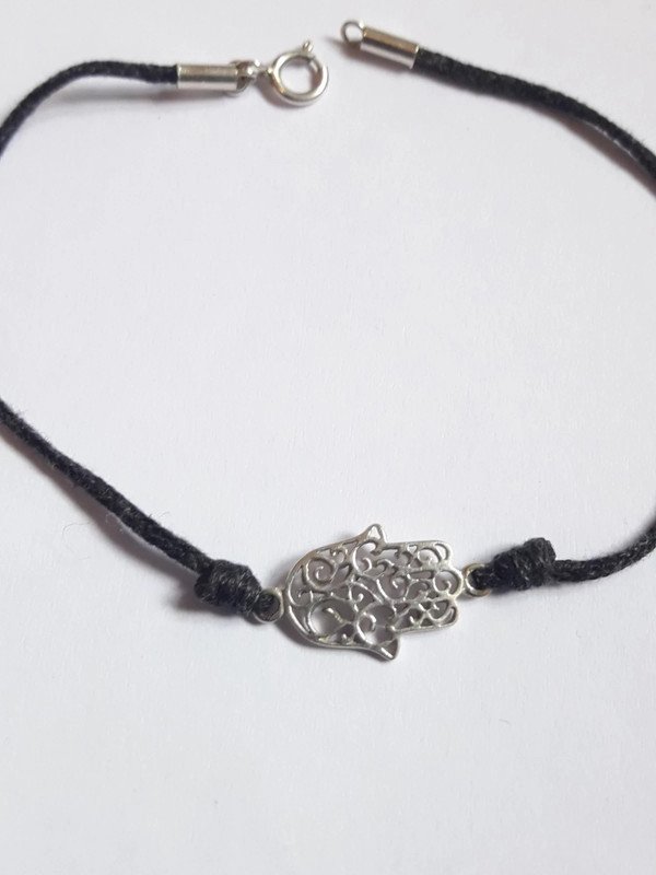 Armband Hamsa Hand Silber Anhänger Schmuck Muster Gemustert Filigran Orientalisch Fatima 