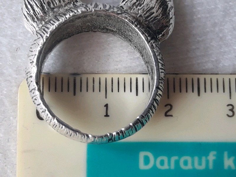 Ring Silber Ohren Tierohren Katzenohren Süß Animal 