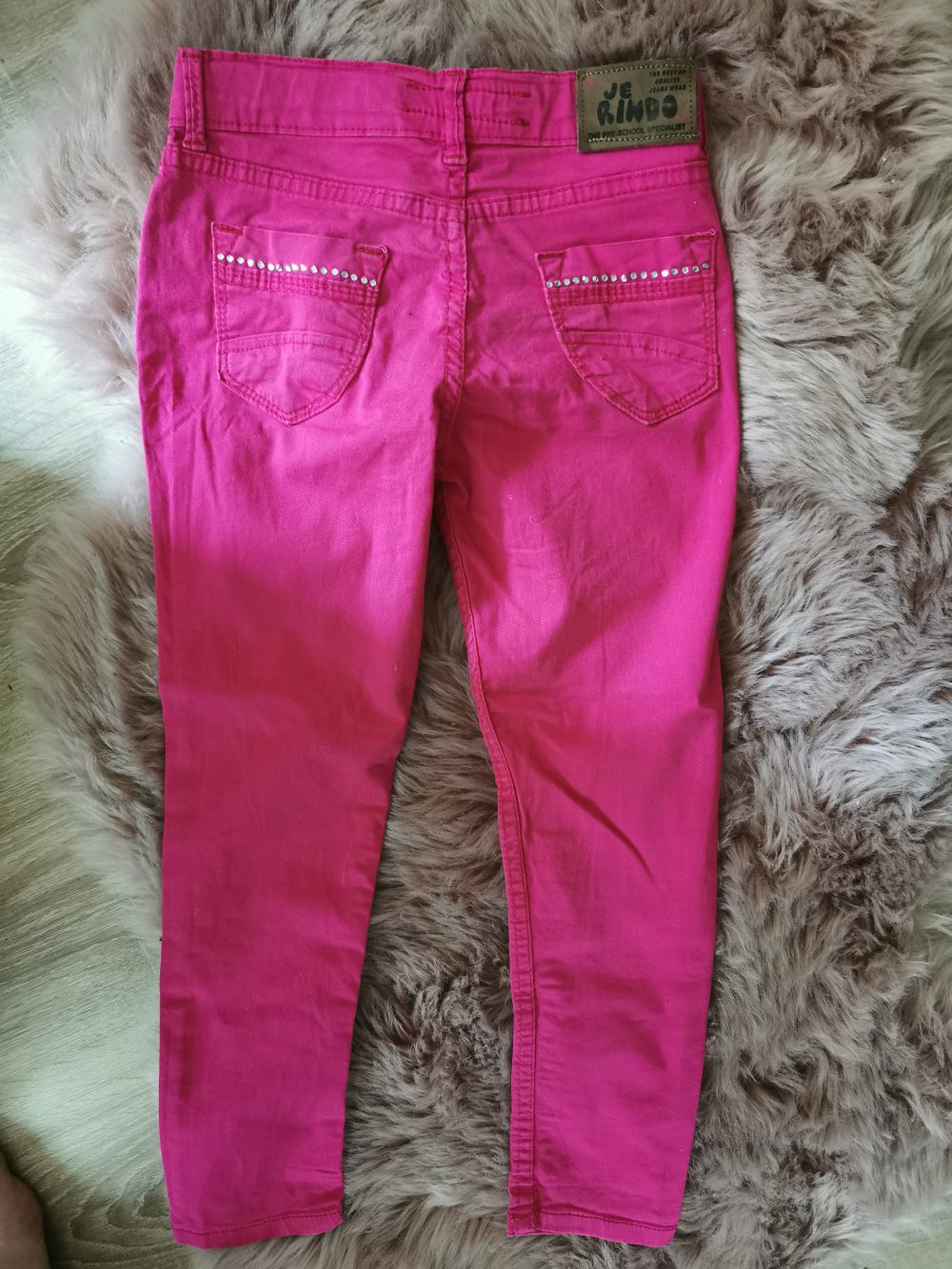 Pinke Hose mit Strass gr 116