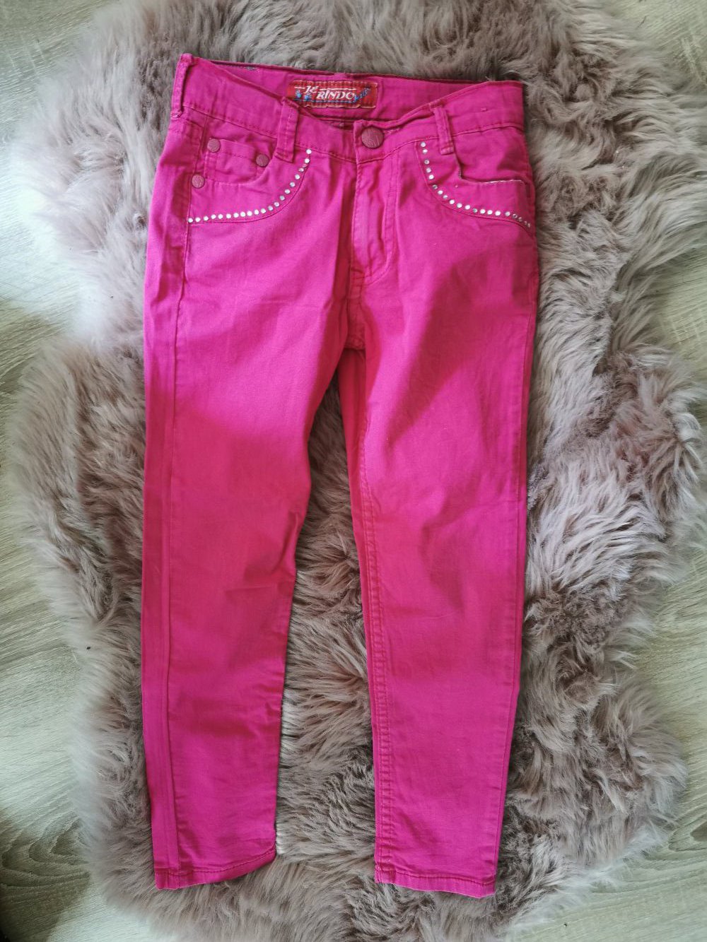 Pinke Hose mit Strass gr 116