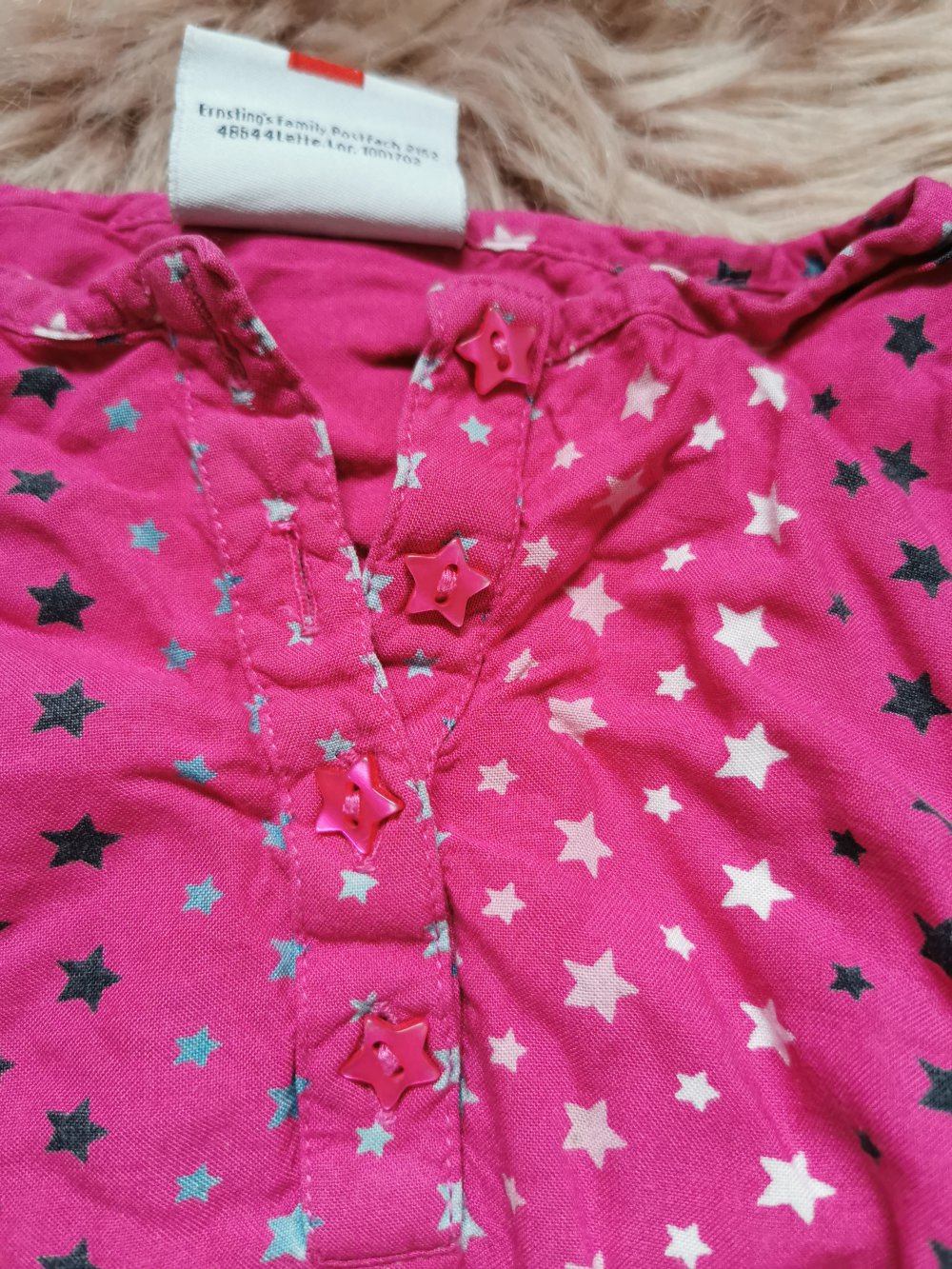 Bluse pink Sterne Topolino gr 110