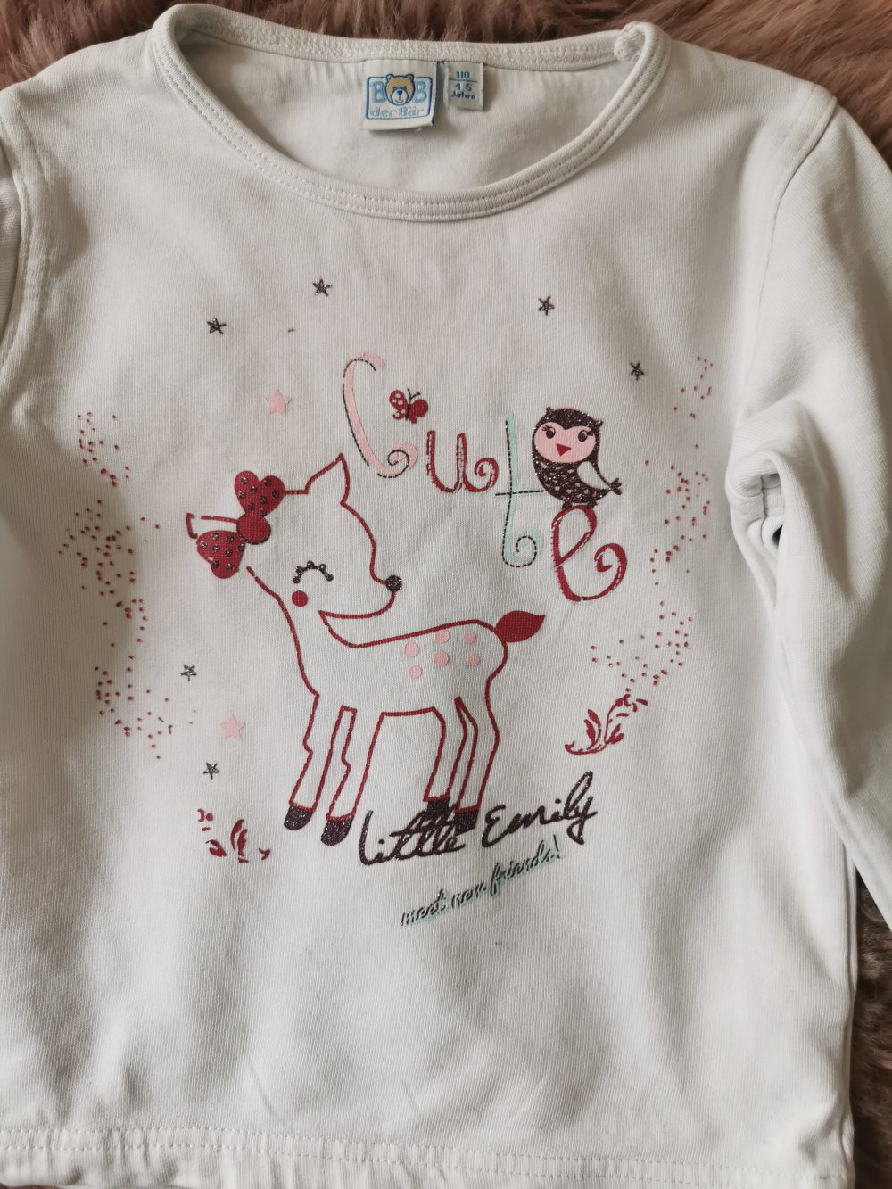 Pullover mit Reh gr 110 