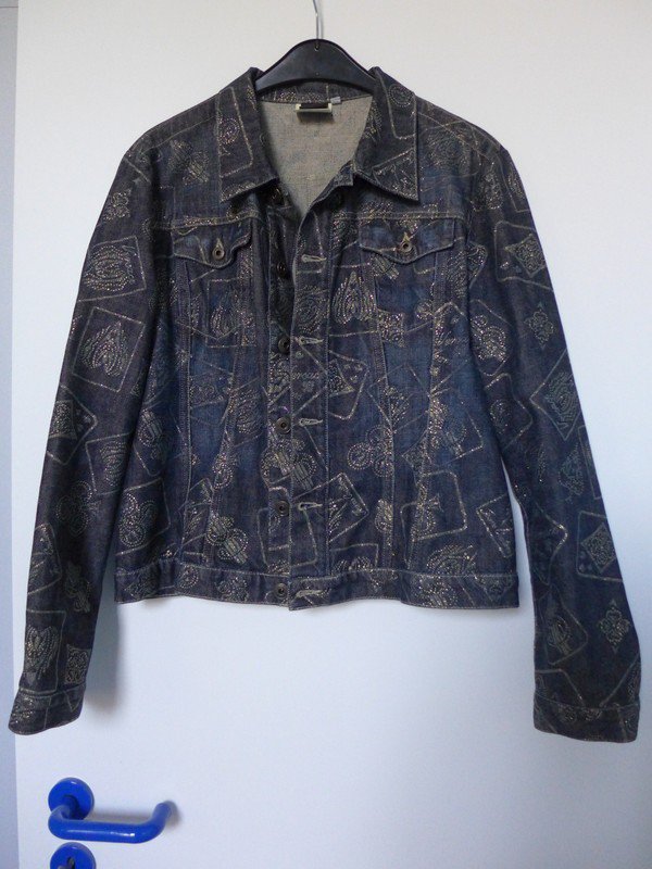 Tolle Jeans Jacke mit Gold