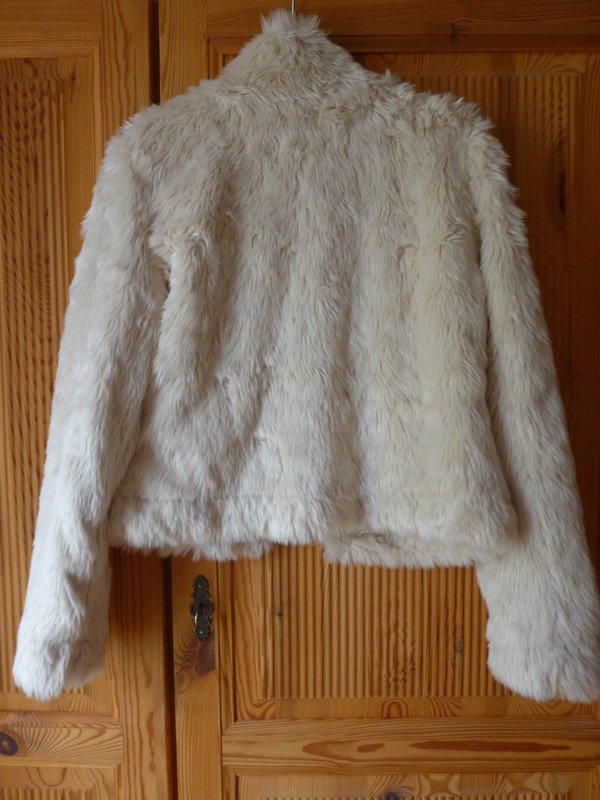 Kuschel Fake Fell Jacke cremeweiß NEU