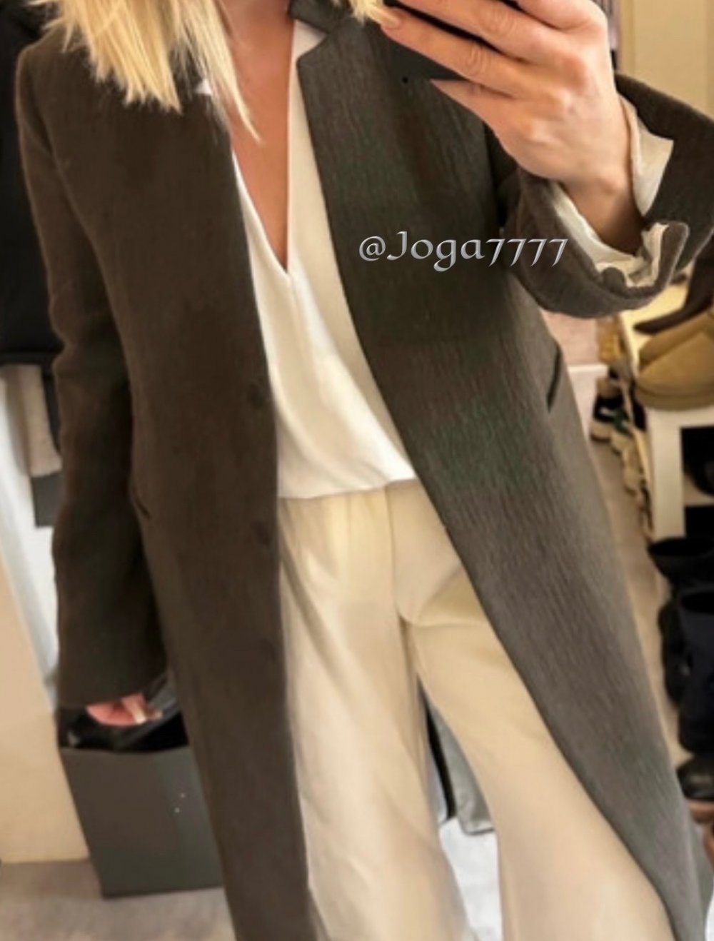 Zara manteco wolle maxi Mantel XL 42 neu Khaki