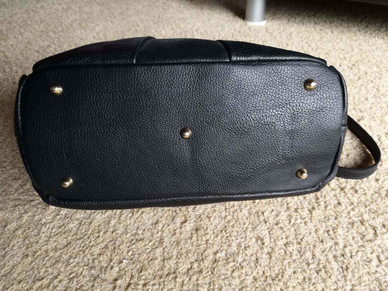 Schwarze Echt Leder Tasche