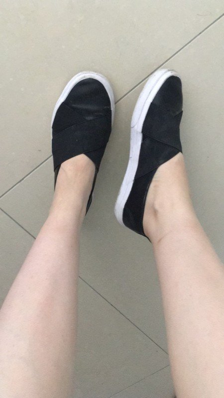 Schwarze Slip On Schuhe H&M Slipper