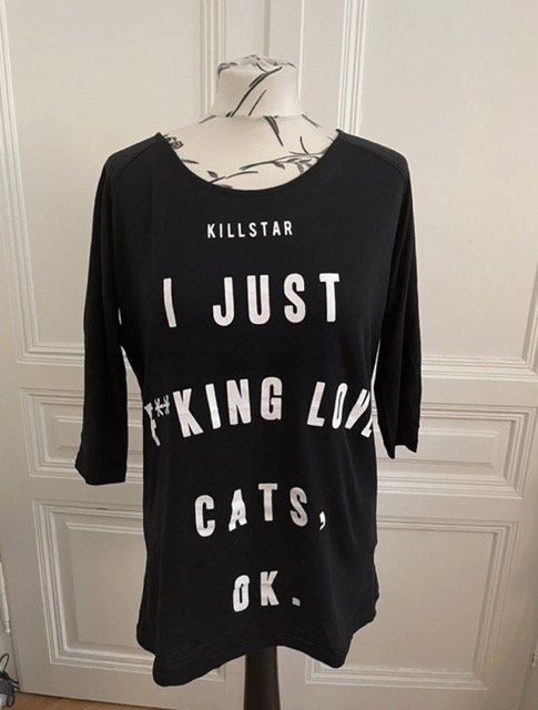 Catlover Shirt von Killstar, Gr. S