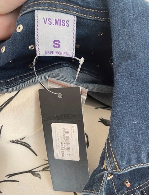 Jeansjacke mit Nieten von Madonna, Gr. S