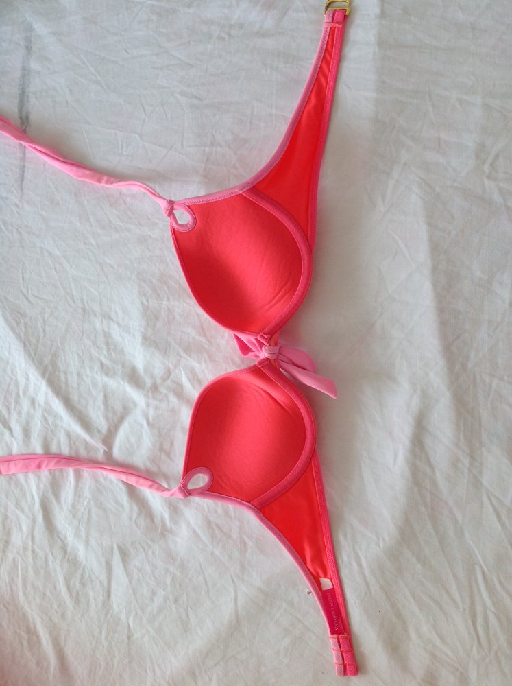 Rosa Victoria's Secret Push Up Bikini Top xs 