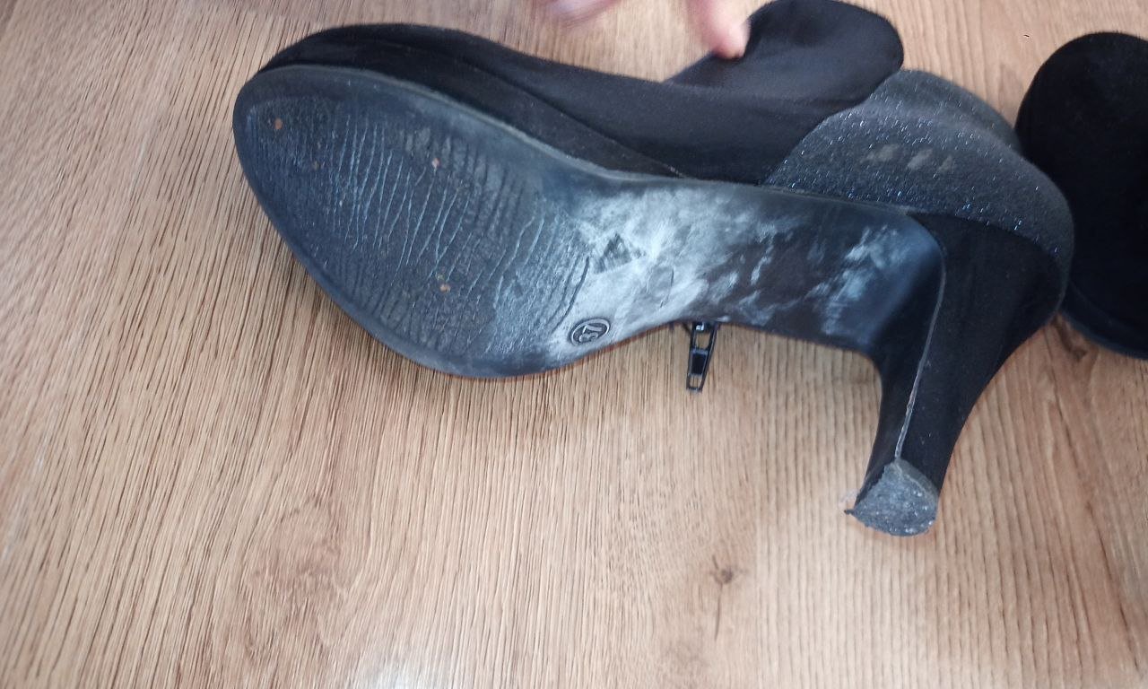 Stiefeletten Schwarz, Glitzer 37