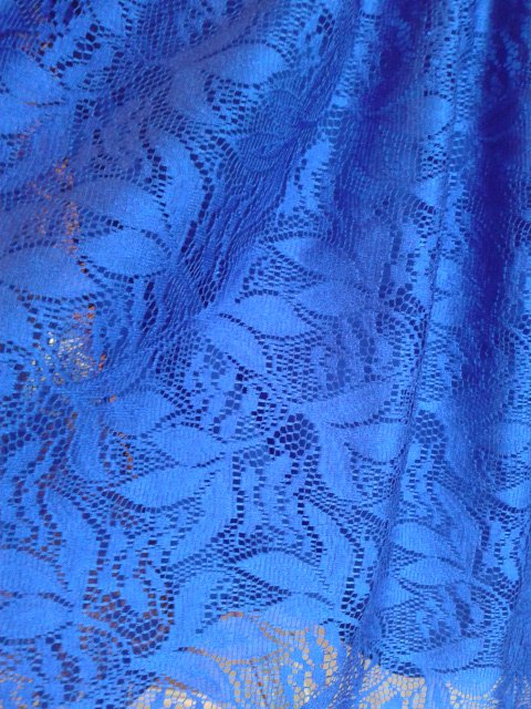 blaues Kleid mit Spitze, Ärmel, Cocktailkleid, süß, Fishbone, XS