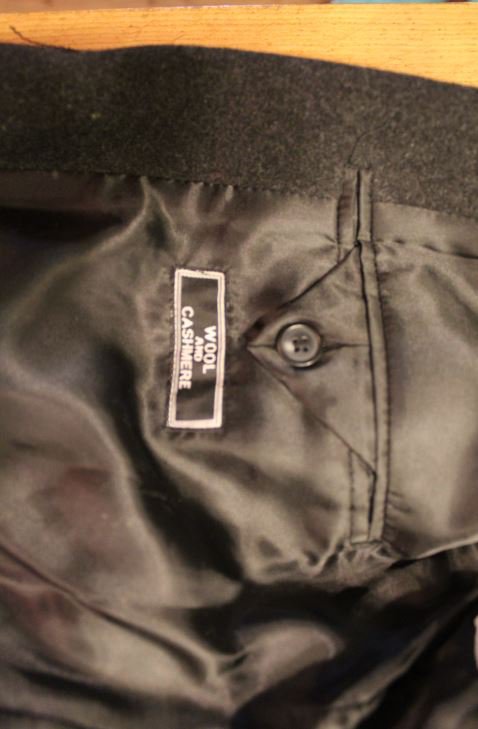 Herren Janker, Mantel, schwarz, grau, meliert, Taschen, Knöpfe, Kaschmir, Wolle, edel, 48