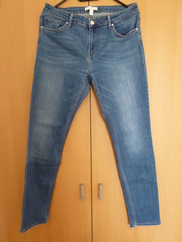 Blaue Jeans, lang, Größe 42, Maße in Beschreibung, H&M