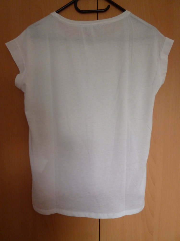 Weißes T-Shirt Every new day is another chance, Größe M