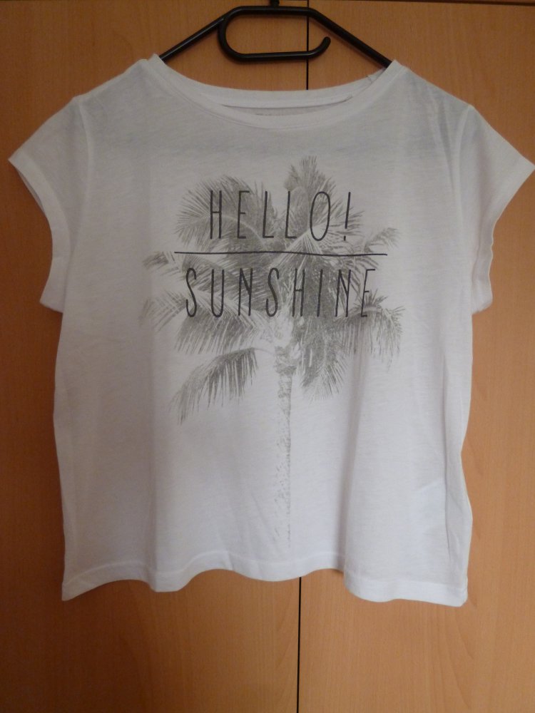 Kurzes weißes  T-Shirt 