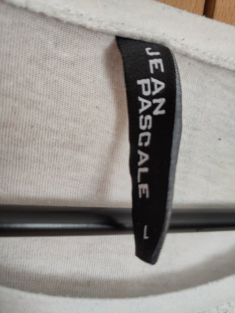 weißes Shirt mit Spitze, Größe L