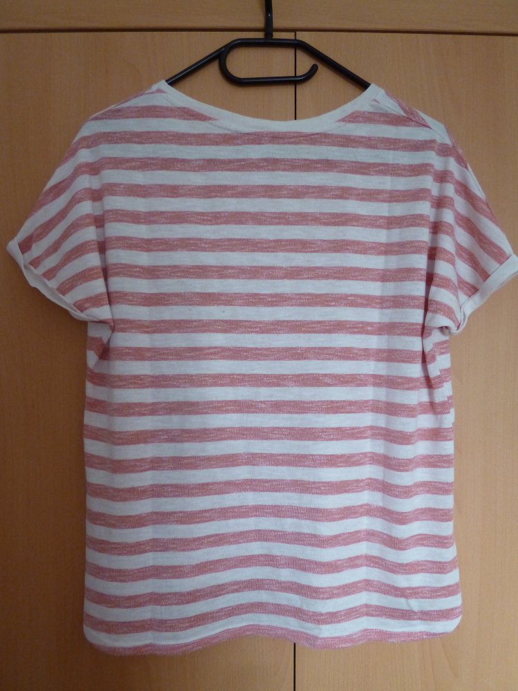 Helles gestreiftes T-Shirt, Größe L