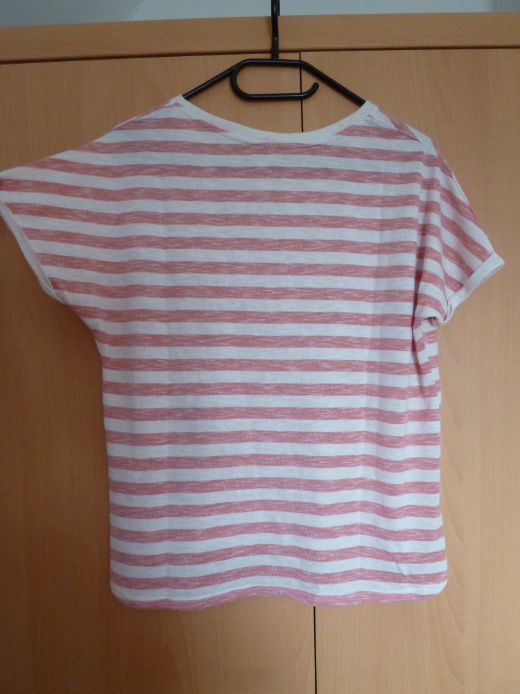 Helles gestreiftes T-Shirt, Größe L