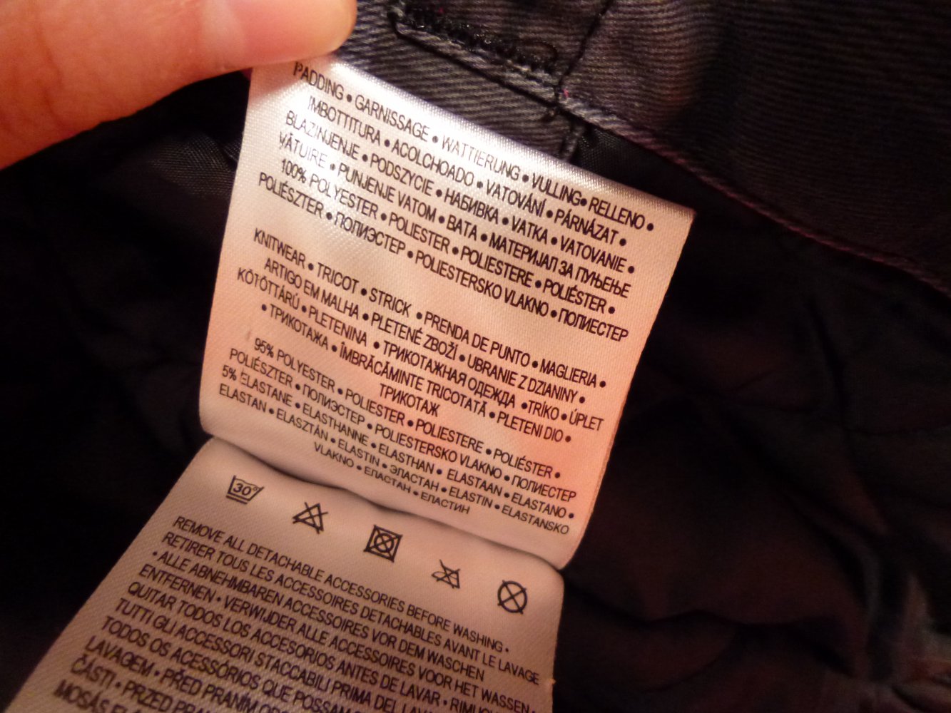 Graue Winterjacke, Größe L