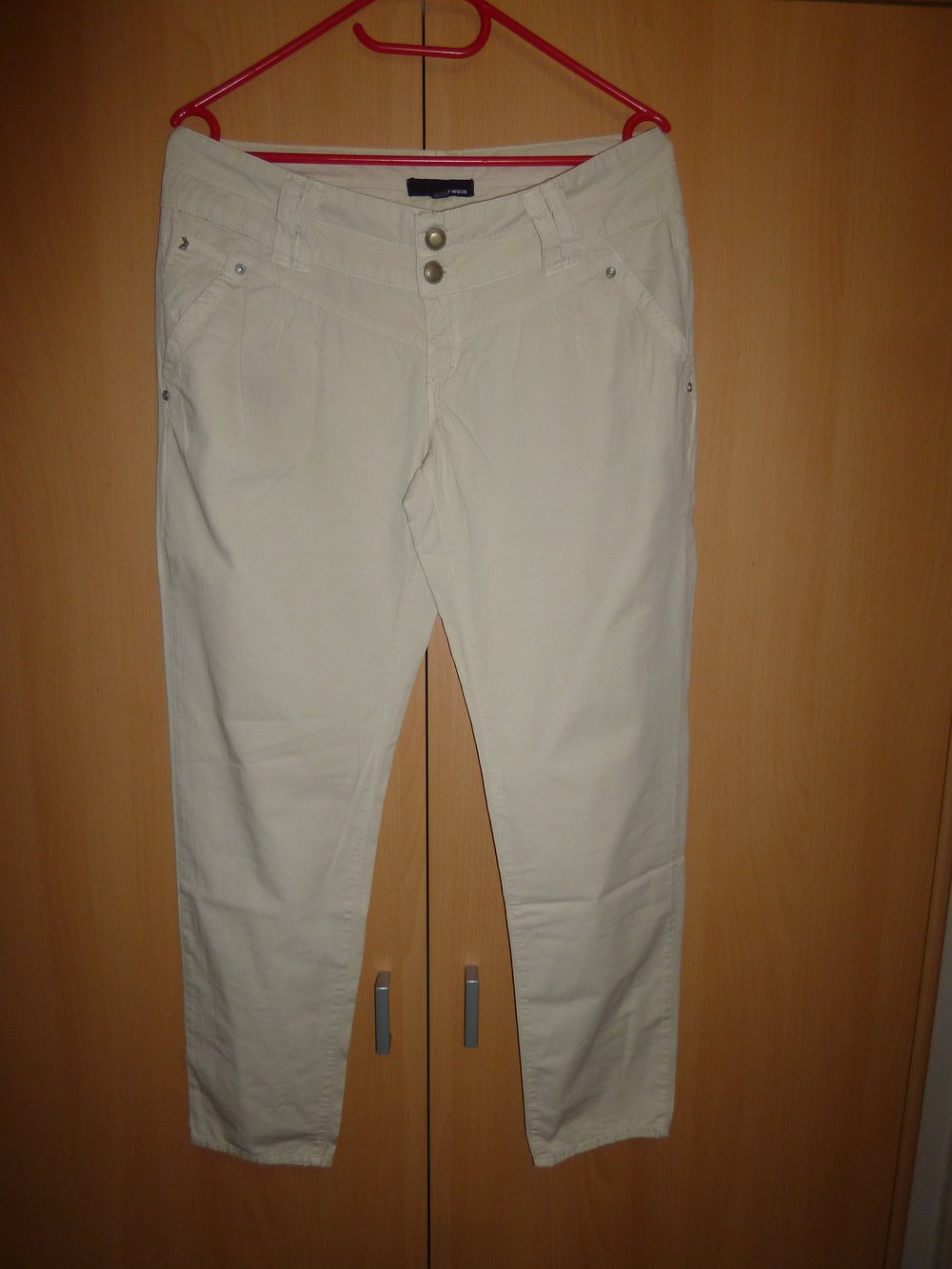 Helle beige lange Hose Größe 40 Tally Weijl 