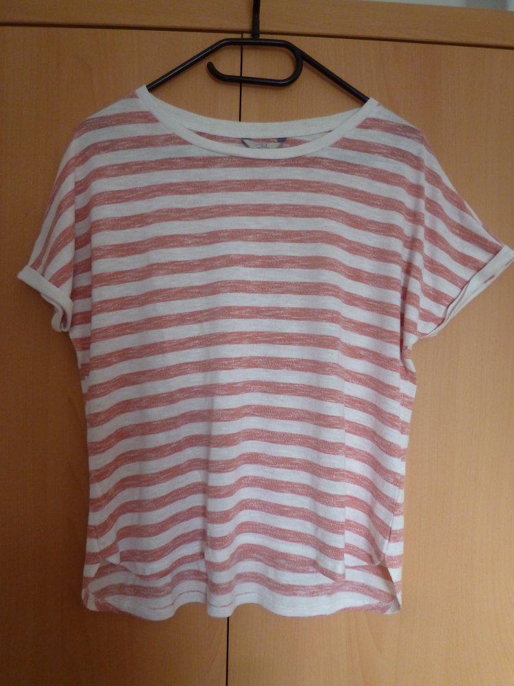 Helles gestreiftes T-Shirt, Größe L