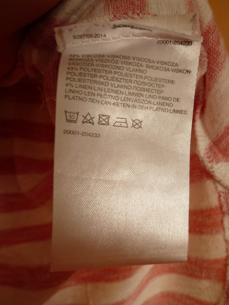 Helles gestreiftes T-Shirt, Größe L