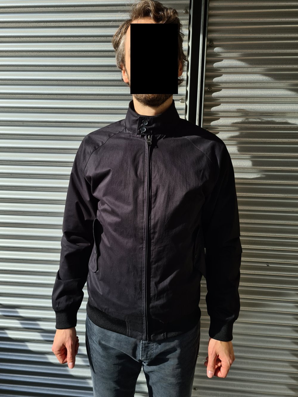 Ben Sherman Harrington Jacke, Größe S, schwarz