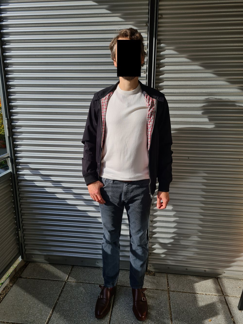 Ben Sherman Harrington Jacke, Größe S, schwarz