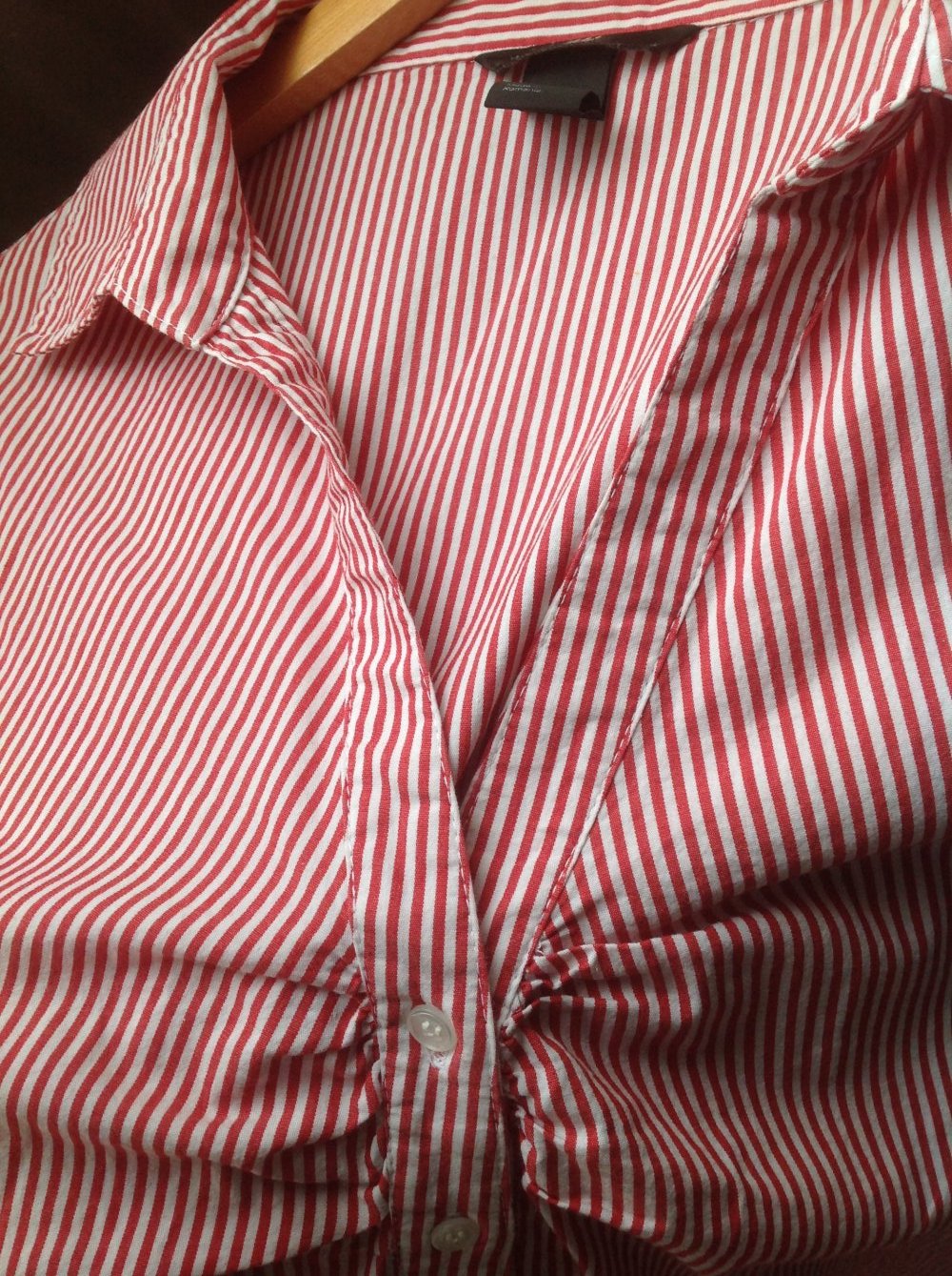 Rote Streifenbluse 40/42