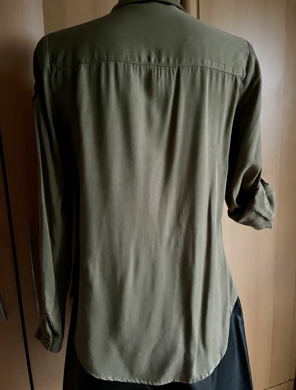Viskose Bluse Military Gr.S, Neu