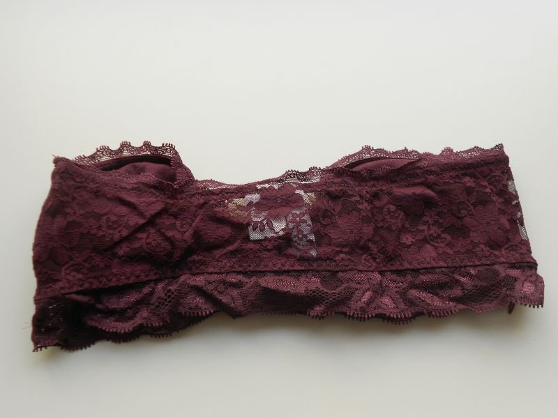 Spitzen-Bustier bordeaux Gr. 36 H&M