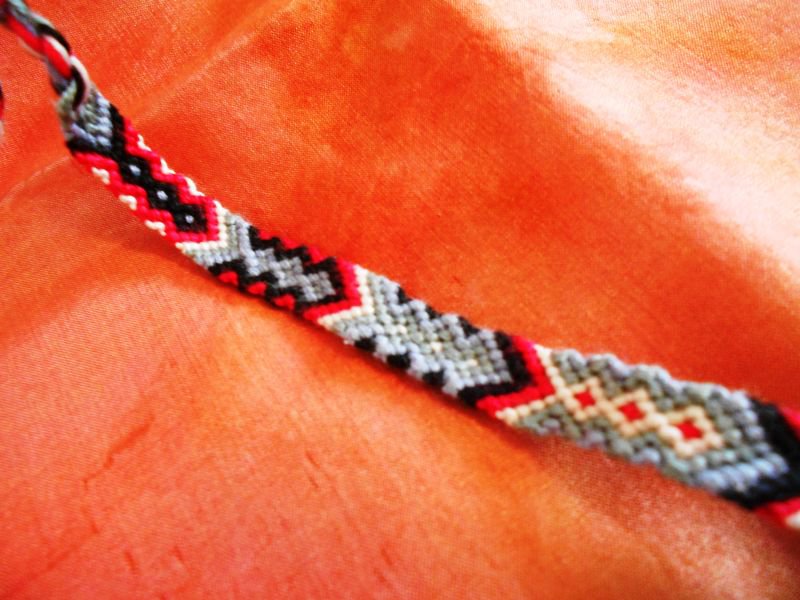 Armband | Freundschaftsarmband schwarz-blau-weiß-rot-mint
