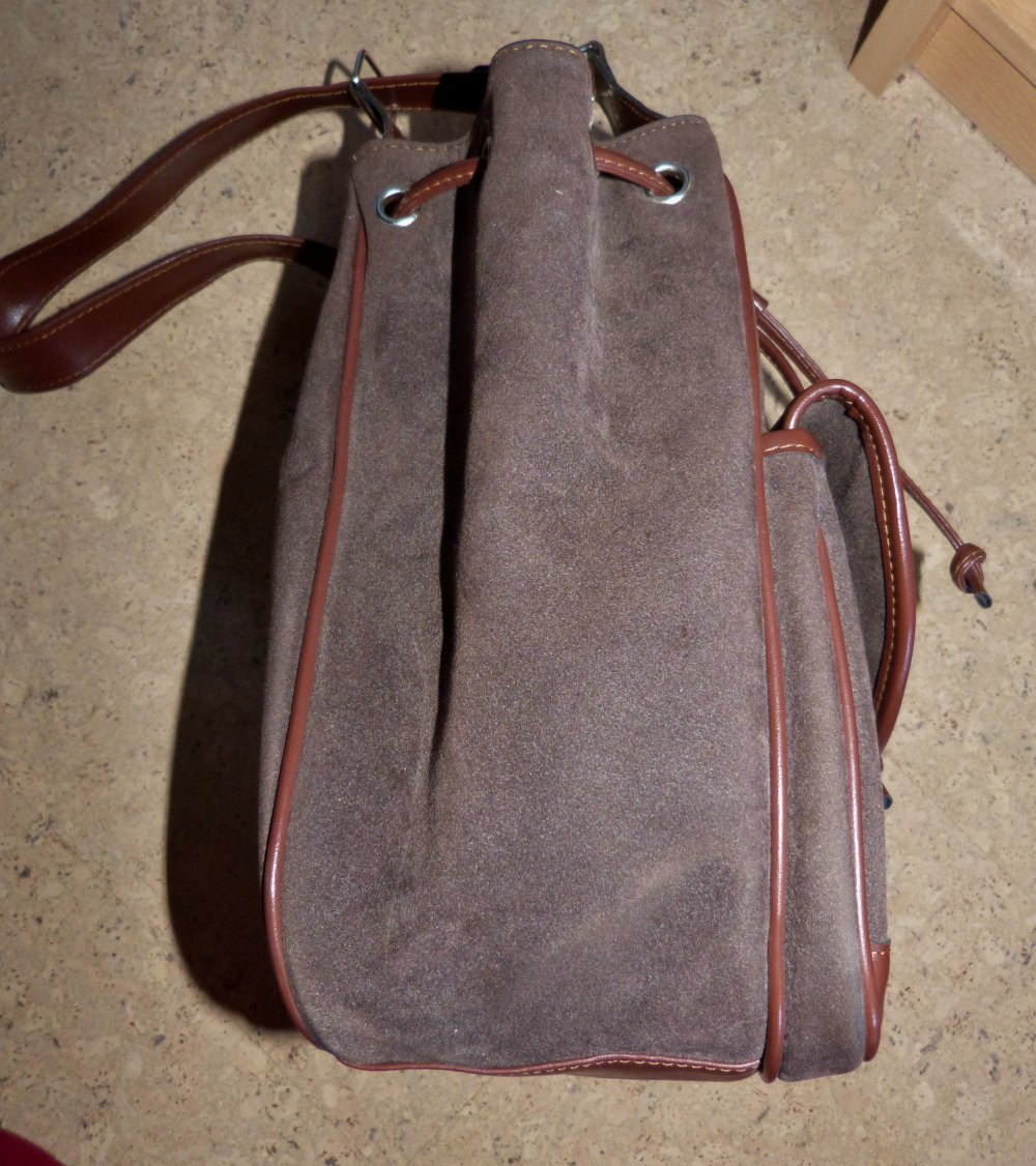 1-Riemen Rucksack, Rucksack braun, Leder, One-Shoulder