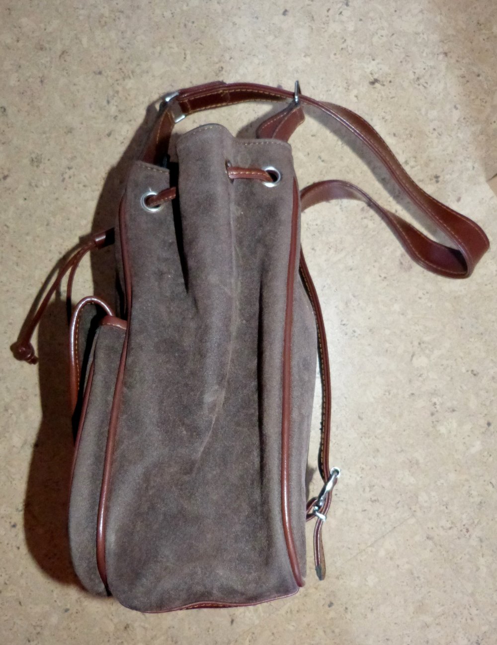 1-Riemen Rucksack, Rucksack braun, Leder, One-Shoulder