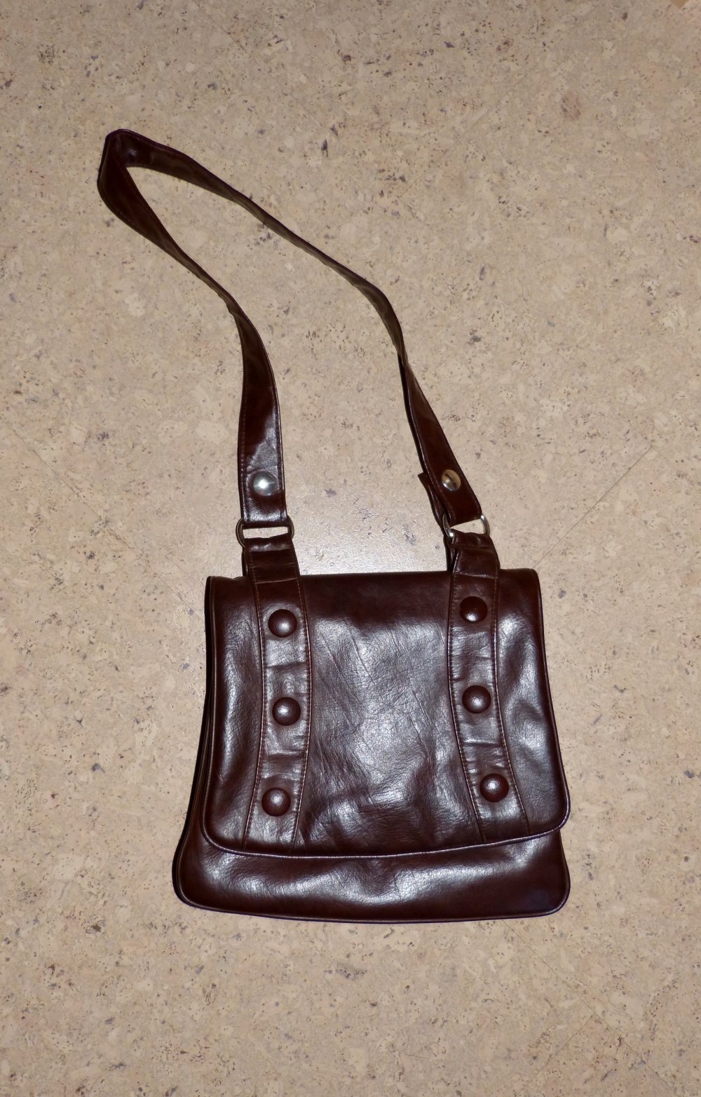 Handtasche, Tasche mit langen Henkeln, braun, Vintage